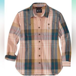 Carhartt loose fit heavyweight twill plaid shirt M
